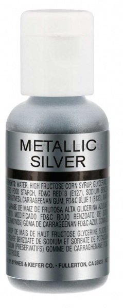 Сверкающий краситель Chefmaster metallic silver (серебро) 19гр