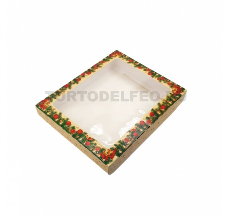 Коробочка для пряников 21*17*3,5см Елочка