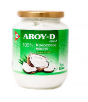 Масло кокосовое нераф 450гр Aroy-d