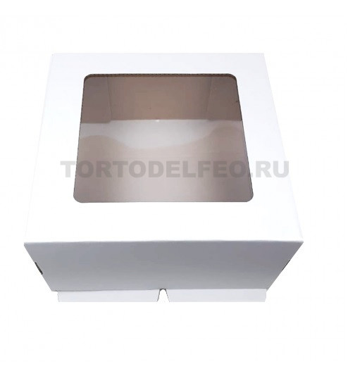 Коробка 24*24*12см белая с окном